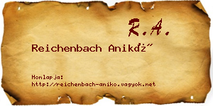 Reichenbach Anikó névjegykártya